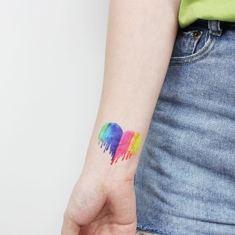 Rainbow Heart Tattoo