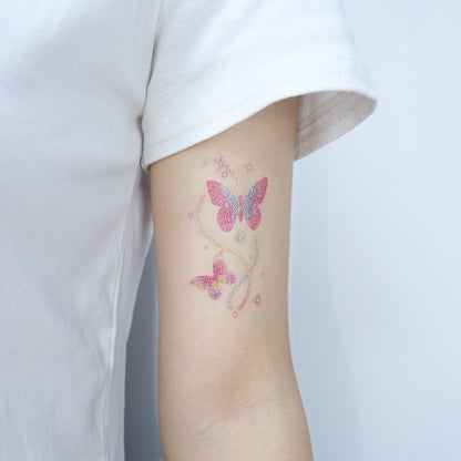 Gradient Butterfly Glitter Tattoo