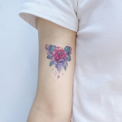 Purple Fantasy Butterfly Glitter Tattoo