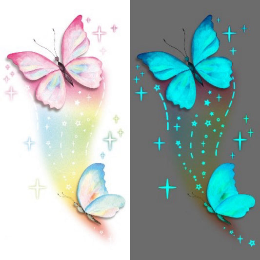 Beam Me Up Butterfly Luminous Tattoo